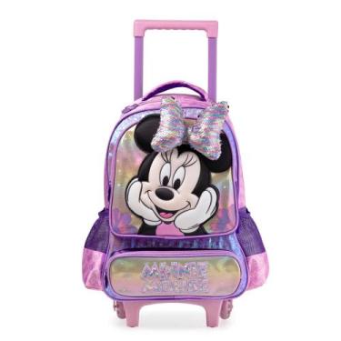 Imagem de Mochila de Rodinha Infantil Feminina Minnie Lilás - Bagaggio, U