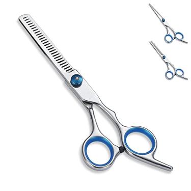 Imagem de Kyraton Tesouras para afinar o cabelo, tesoura de corte de dentes, tesoura de desbaste para corte de cabelo, tesoura de texturização profissional de barbeiro, tesoura premium para corte de cabelo para
