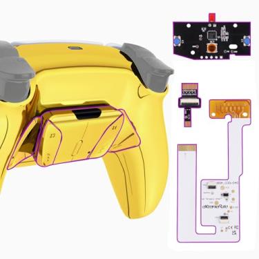 Imagem de eXtremeRate Kit De Remapeamento Back Paddles Programável Rise4 V3 Para Controle Ps5, Modelos Bdm-030, 040 E 050, Placa Atualização, Cromada, Dourada, Fundo Redesenhado, Conjunto 4 Botões