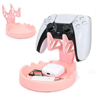 Imagem de DLseego Suporte adequado para Switch OLED/Lite/PS5/PS4/PS3/NS PRO, suporte ajustável de ângulo fofo, suporte antiderrapante de anime Kawaii com 3 configurações de altura - rosa