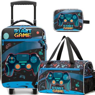 Imagem de Homskiii Malas infantis com rodas macias de 40,6 cm, conjuntos de bagagem de mão aprovados por companhias aéreas, Jogo, Medium