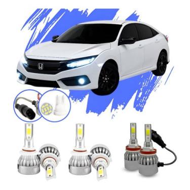 Imagem de Lâmpada Led Civic Honda 2017 A 2020 Kit V10 - Efeito Xênon