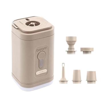 Imagem de UGPLM Bomba de ar pequena, mini inflador e desinflador, suprimentos portáteis, bomba elétrica iluminada para colchão de ar, inflável para piscina, esportes
