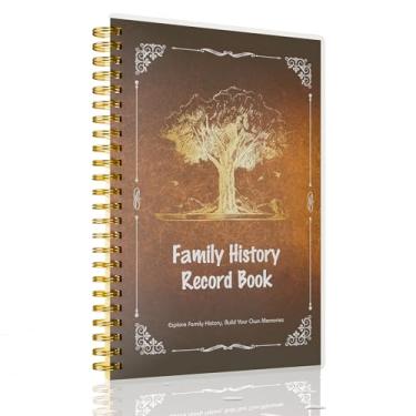 Imagem de Livro de registro de história da família - My Family Tree & Genealogy Planner, diário de scrapbook personalizado para gravação de ancestrais, membros da família e memórias, presente exclusivo para