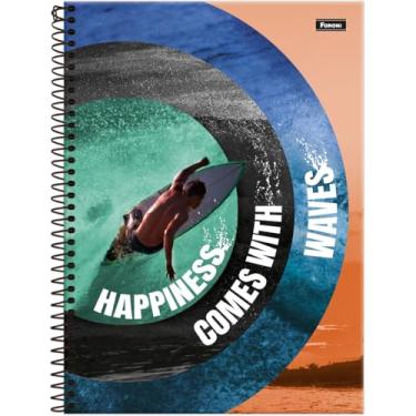 Imagem de Kit de Cadernos, Foroni, 1 Matéria, Capa Dura, Freewave, 80 Folhas, Pacote com 4