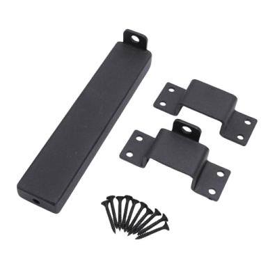 Imagem de Aramox Trava de Trava de Porta de Lâmina de Aço, Com Orifício de Cadeado, Instalação Rápida Segura Corroisve Resista Uso Versátil para Cerns Pátios Celeiros