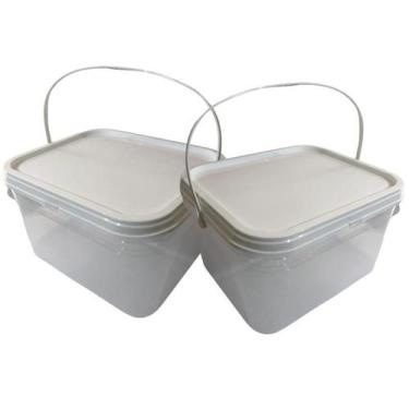 Imagem de Balde Para Armazenar Transparente 2.4L-Kit 7 Pçs - Nastripack
