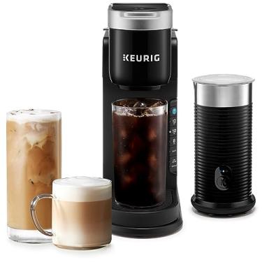 Imagem de Keurig Cafeteira e espumador K-Café Barista Bar, com 3 tamanhos de preparação, capacidade de café quente e frio, botão de dose de café de 59 g, preto