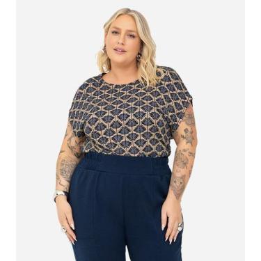 Imagem de Blusa Manga Morcego Plus Size Secret Glam Marrom, Plus G4, Marrom