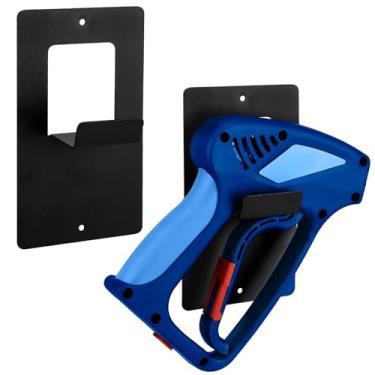 Imagem de Otoolling 2 peças de suportes universais de pistola de pulverização de alta pressão, equipamento de detalhe móvel montado na parede, organizador de suporte de pistola de pintura para garagem, móvel