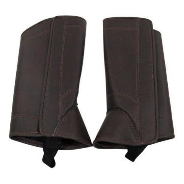 Imagem de Perneira Ecológica Premium Marrom Lisa Para Cavalheiro - Couros Allas