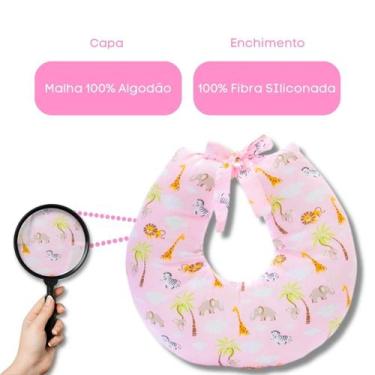 Imagem de Almofada de Amamentação Para Bebe Travesseiro Amamentar Formato U - Lu