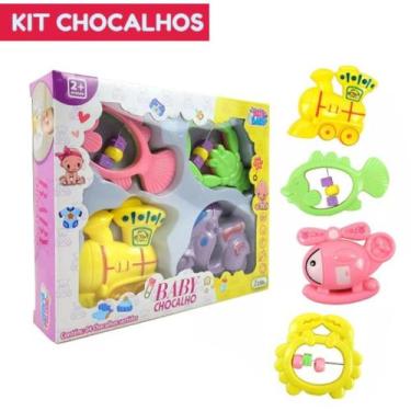 Imagem de Kit Chocalho Mordedor Divertido Para Bebê Infantil Inmetro - Zein