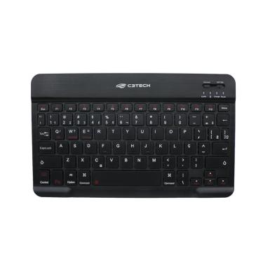 Imagem de Mini Teclado Bluetooth Recarregável C3tech K-bt40bk Abnt2 ? Preto (sem Fio)
