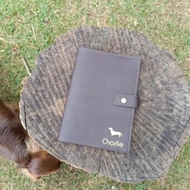 Imagem de Capa modelo livro para caderneta de vacinação Brochura e Espiral (SUS e UNIMED) (café montana ou soft color)