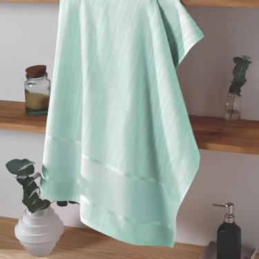 Imagem de Toalhas de Banho Bella Dohler para Bordado Cruz (1, 9651 - Turquesa, 70cm X 140cm)