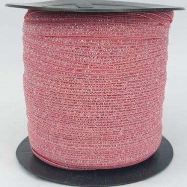 Imagem de 150 metros Elástico Lurex chato 7mm Salmão 3555 150 encadernação - Mor