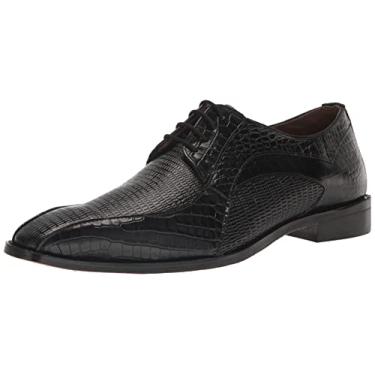 Imagem de STACY ADAMS Sapato masculino Turano Bike Toe Oxford, Preto, 11.5