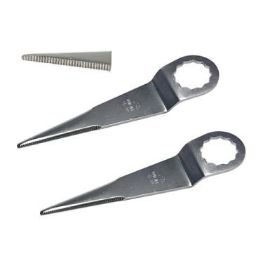 Imagem de Faca fria lâmina reta 90 mm 9 cm com dentes Lâminas de corte de para-brisa de ar para removedor de para-brisa de ar pneumático peças de ferramentas de recorte oscilante, 2 peças