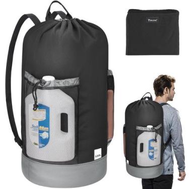 Imagem de Mochila para roupa suja BALEINE 120L em tecido Oxford preto