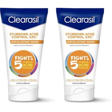 Imagem de Limpador facial Clearasil Stubborn Acne Control 5 em 1 x2