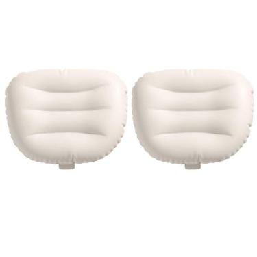 Imagem de Kit 2 encostos infláveis para cabeça spa intex pure bestway, Branco