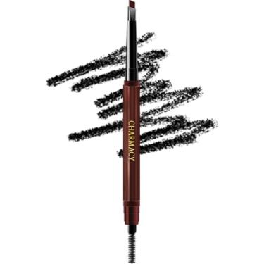 Imagem de CHARMACY Lápis de sobrancelha triangular – impermeável, à prova de manchas, ponta dupla com spoolie | Vegano e hipoalergênico | Definição de precisão, preenchimento, forma para iniciantes #03