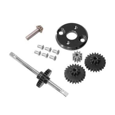 Imagem de Esquirla 1/12 RC Car Upgrade Gearbox Transmission Gear Set Vehicle Sturdy Hobby Motor Pinhão Gear RC Car Repair Kit para MN99sv2, Preto