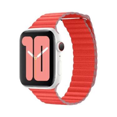 Imagem de Pulseira De Couro Para Apple Watch De 45mm 44mm 40mm 41mm 49mm 42mm, B