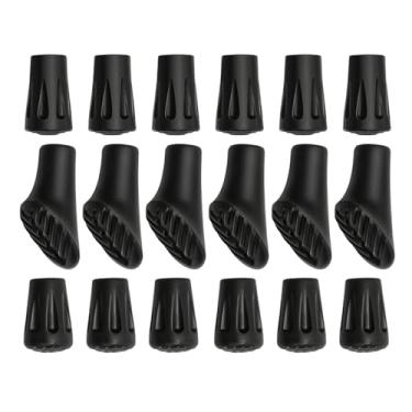 Imagem de Generic 18 peças de tampas para pontas de bastões de caminhada, para pontas de bastões de caminhada, acessórios fáceis de instalar e substituir,