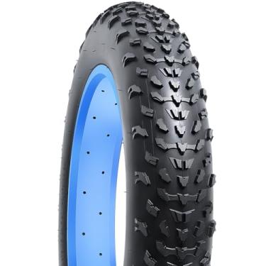 Imagem de YUNSCM 1-PC 50.8 cm Fat E-Bike Tire 20 x 4.0/102-406 e 50.8 cm válvula Schrader de tubo de bicicleta compatível com pneu e tubo de bicicleta elétrica Fat Bike 20x4.0 20X4 (Y-1323)