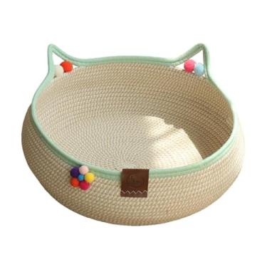 Imagem de Fenteer Cama para gatos em tecido, cesta com garras de trituração, resistente a arranhões, cama para dormir para animais de estimação, arranhador para gatos, M