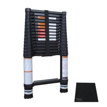 Imagem de Escada telescópica Xtend & Climb Contractor Series 155+/300, extensão de 15,5 m, capacidade de carga de 136 kg, escada de alumínio com certificação ANSI tipo 1A - Inclui tecido de fibra