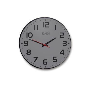 Imagem de Relógio De Parede Cinza Tradicional Silencioso 30Cm