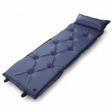Imagem de Colchonete Trekking Azul 183x57x2,5cm Autoinflável com Travesseiro Inf