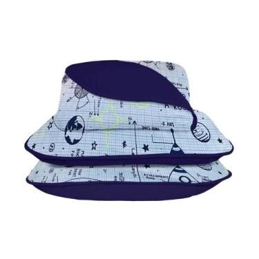 Imagem de Kit Cobre Leito Casal 3 Peças Galáxia Brilha No Escuro Infantil Malha 