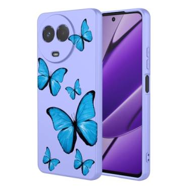 Imagem de KOARWVC Capa de telefone para Realme 11 5G, RMX3780 Realme C67 5G linda estampa de borboleta protetora macia TPU capa de telefone para Realme 11 5G borboleta roxa