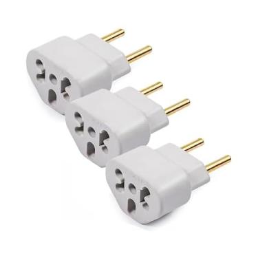 Imagem de Adaptador De Tomada Benjamin Bob Love Pino Chato (Kit 3)