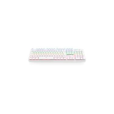 Imagem de Teclado Mecânico Gamer T-Dagger Axis, RGB, Full Size, Switch Dust-proof Marrom, USB, ABNT2, Branco - T-TGK329W-BR