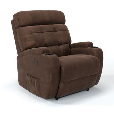 Imagem de Poltrona Do Papai Reclinável Elétrica Com Massagem Em Tecido Suede