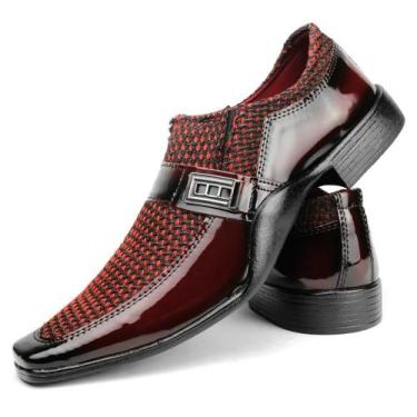 Imagem de Sapato Social vermelho mescla Verniz em material sintético - NDS, 40