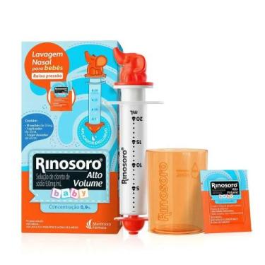 Imagem de Rinosoro Baby 0,9% com Aplicador + 15 Sachês  Higiene Nasal Segura  Al