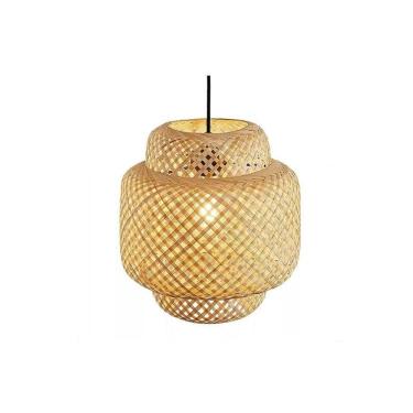 Imagem de Pendente Fibra Natural Bambu Bali 40Cm