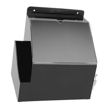 Imagem de oshhni Caixa de sugestões de acrílico, organizador de armazenamento, recipiente de armazenamento com chaves, caixa de doação para de ingressos, Preto