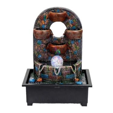 Imagem de XFNVXC Fonte decorativa para uso interno, fonte de mesa, ornamentos criativos de mesa, decoração para sala de estar, fonte de água, fonte ornamental para casa