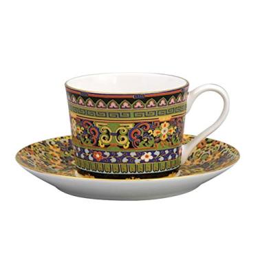 Imagem de Canecas de café clássico design retrô conjunto de chá da tarde britânico osso chávena de café e pires leve luxo xícara de chá tradicional melhor conjunto de chá colecionador 100 para café, copos de