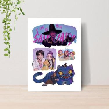 Imagem de Quadro Guerreiras do Kpop Saja Boys A4  Placa MDF 013 - Lomi Art