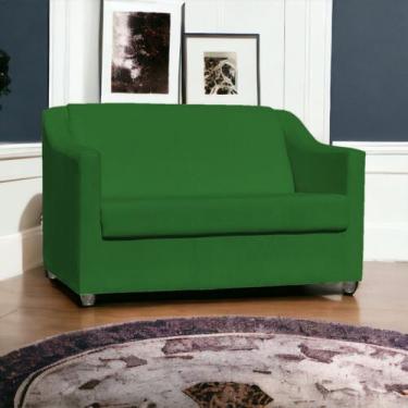 Imagem de Namoradeira Decorativa Para Sala Mila Suede Cores Pé de Plástico Croma