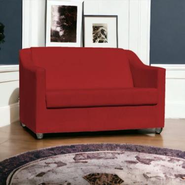 Imagem de Namoradeira Decorativa Para Sala Mila Suede Cores Pé de Plástico Croma