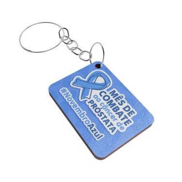 Imagem de Kit Chaveiro MDF Novembro Azul Campanha de Conscientização - R9 Decor,